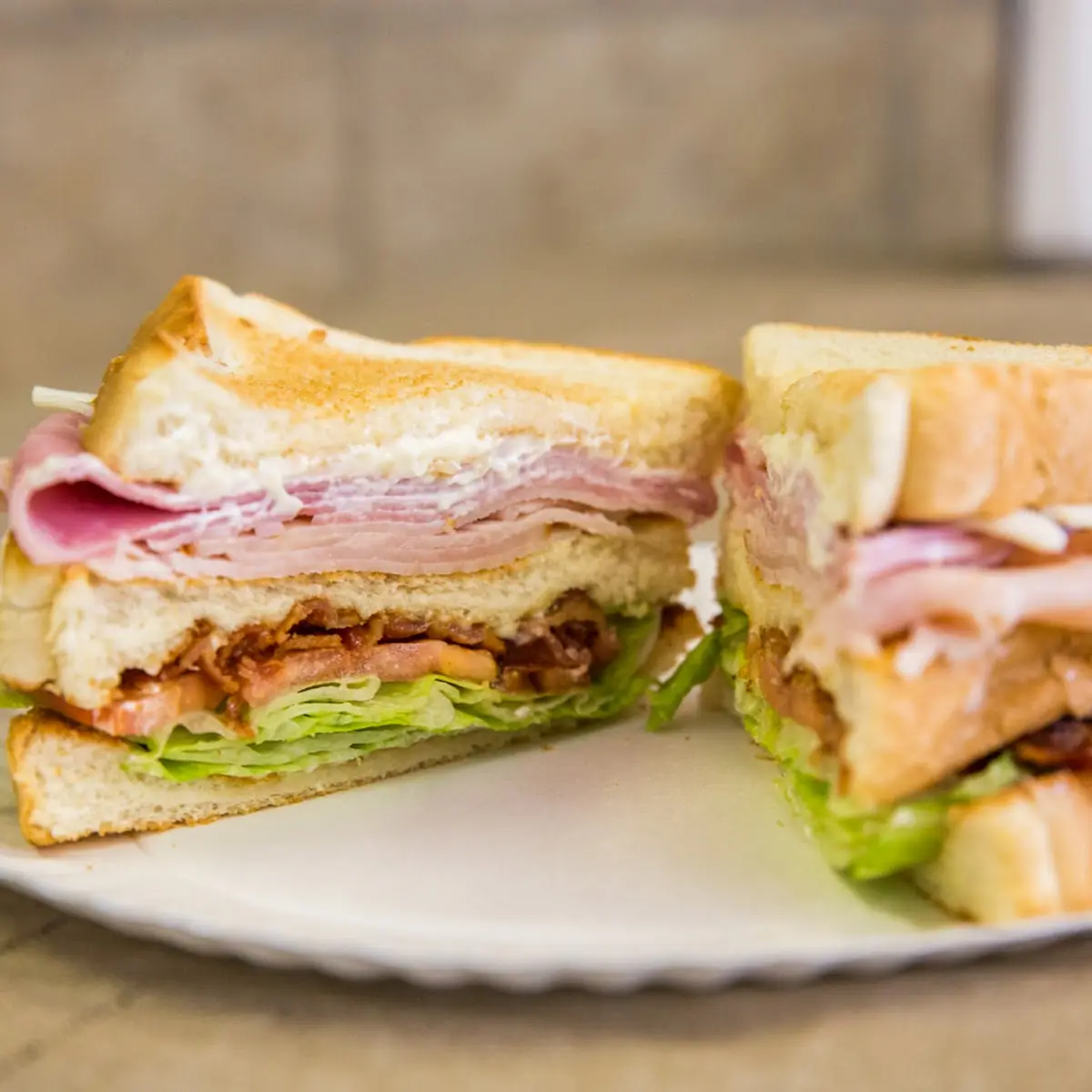 Ham & Cheese Club Sandwich