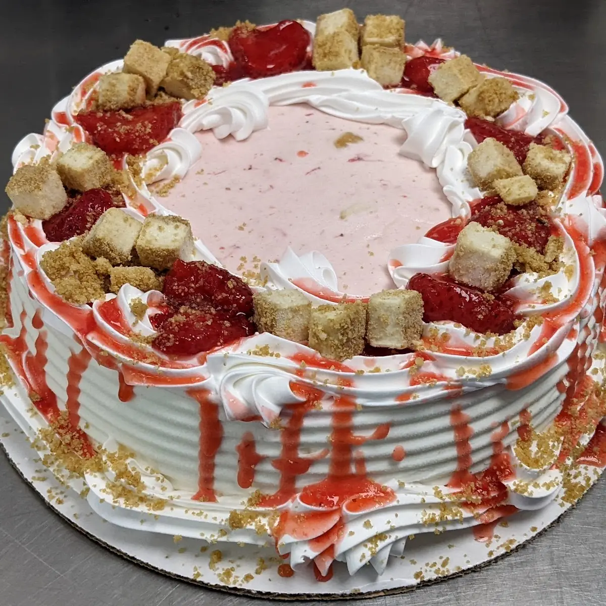 Strawberry Cheesecake Blizzard Cake