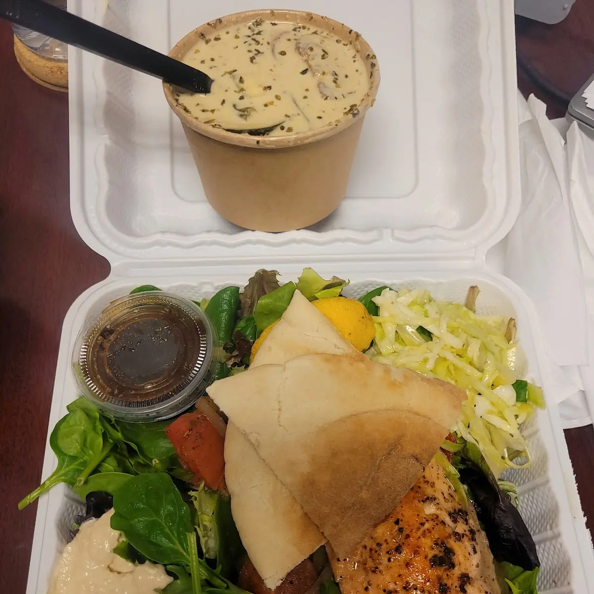 Leafy Green Salad with Salmon