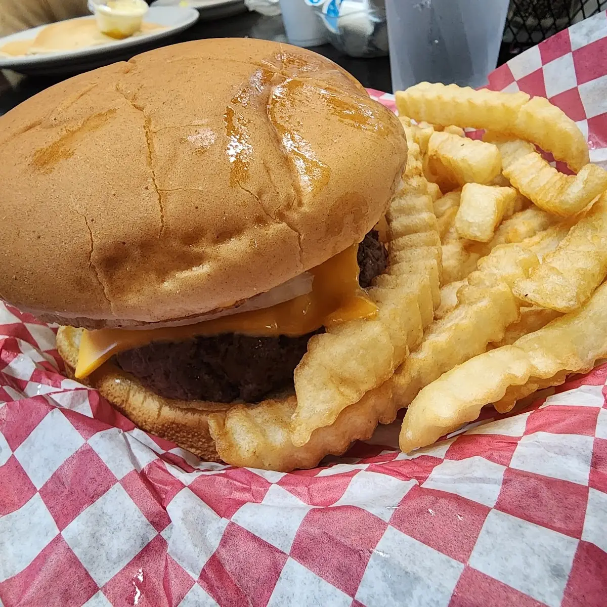 Cheese Burger and Fries