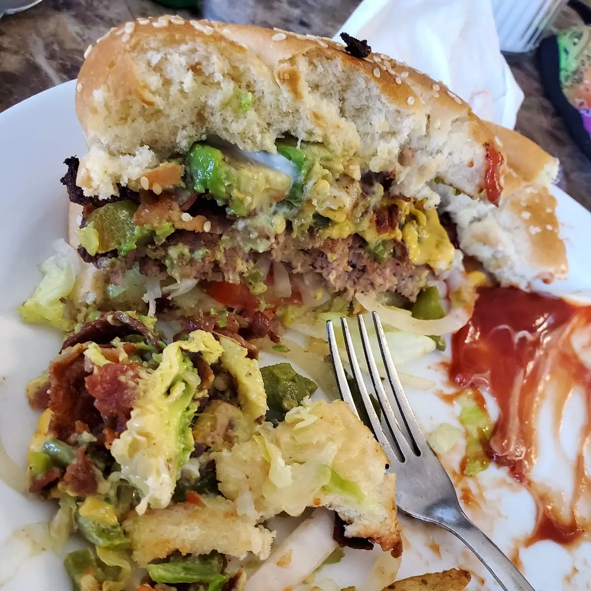 Double Green Chile Cheeseburger