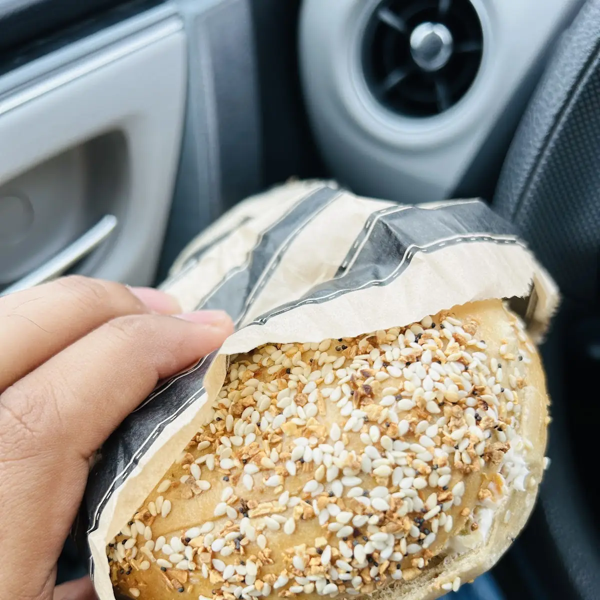 Everything Bagel with Veggie Cream Cheese