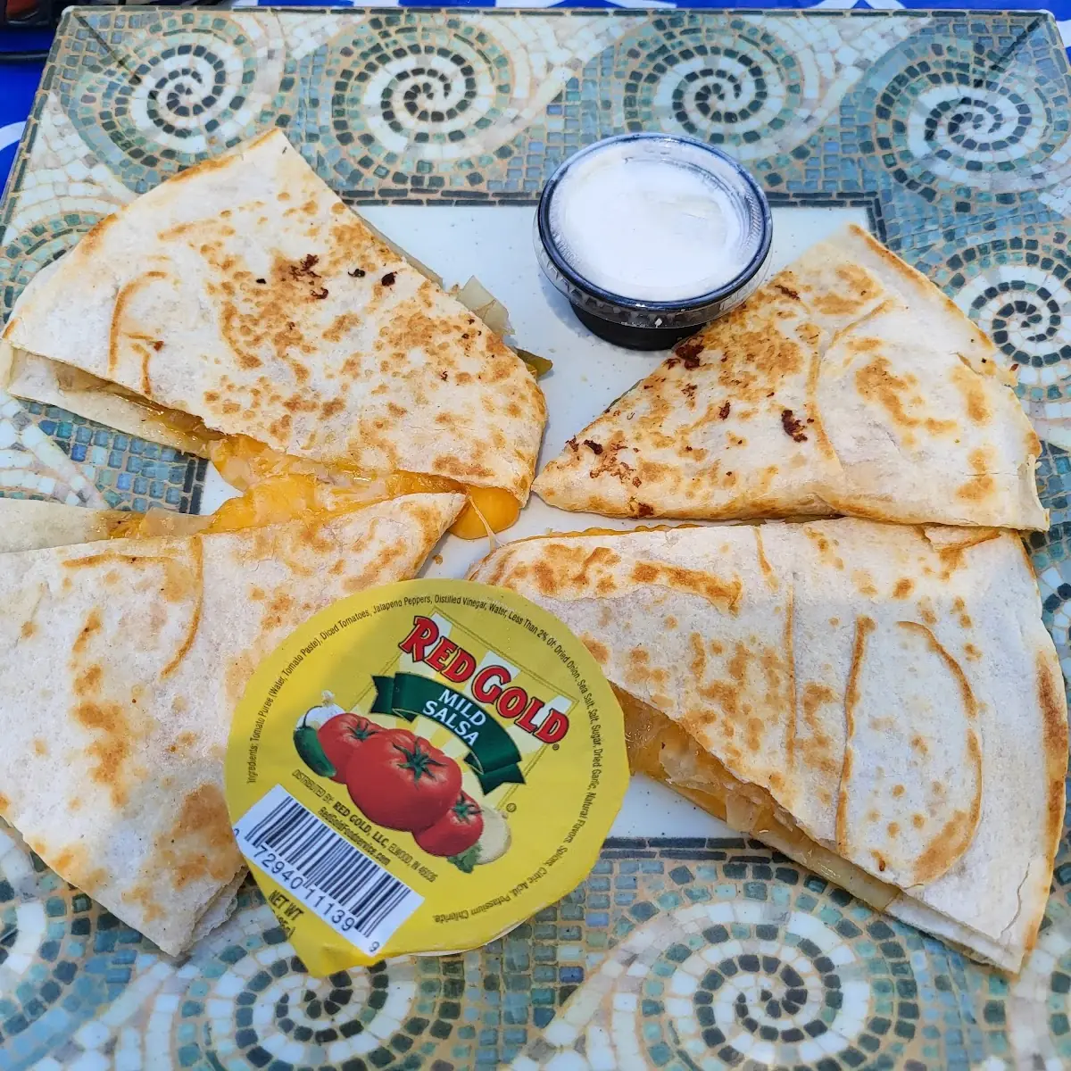 Chicken and Cheese Quesadilla