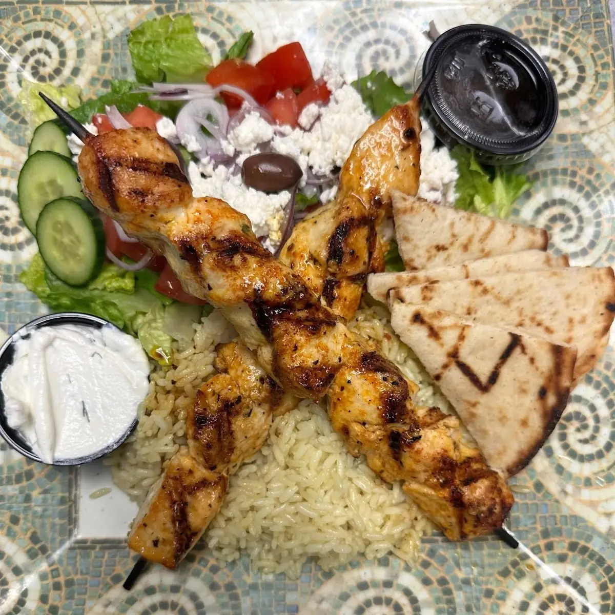 Chicken Souvlaki Platter