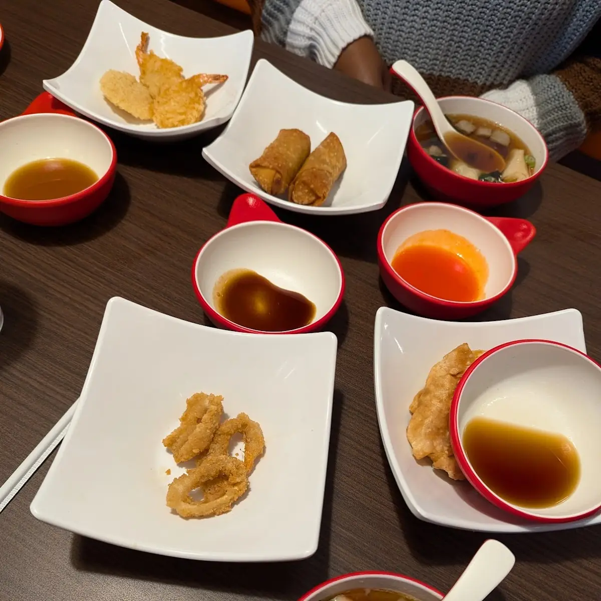 Gyoza Egg Roll Fried Calamari