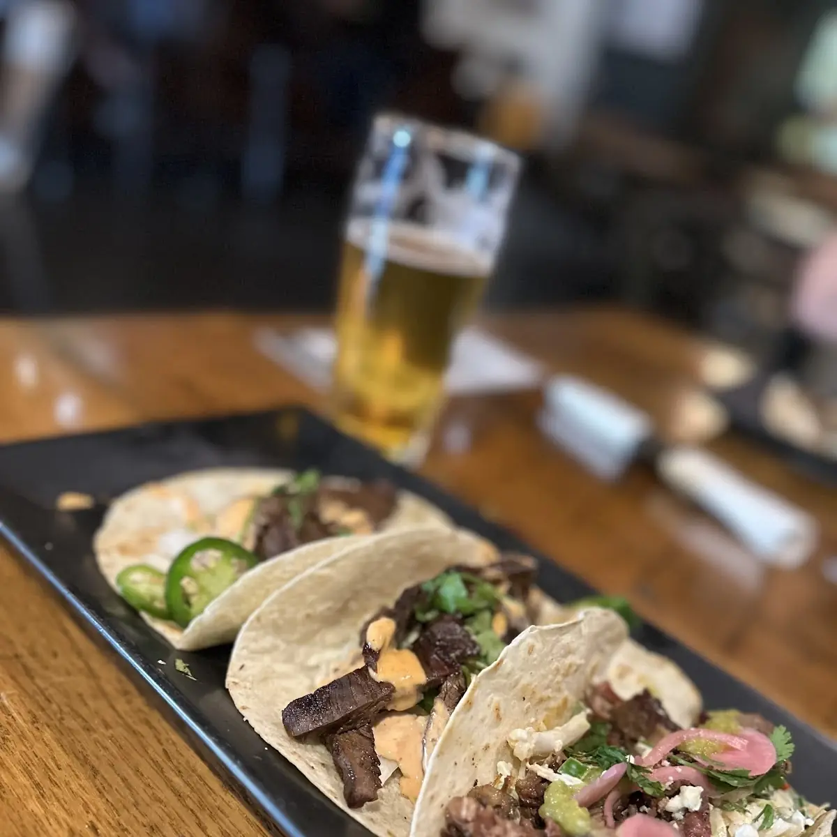 Chicken Tacos and Brisket Tacos