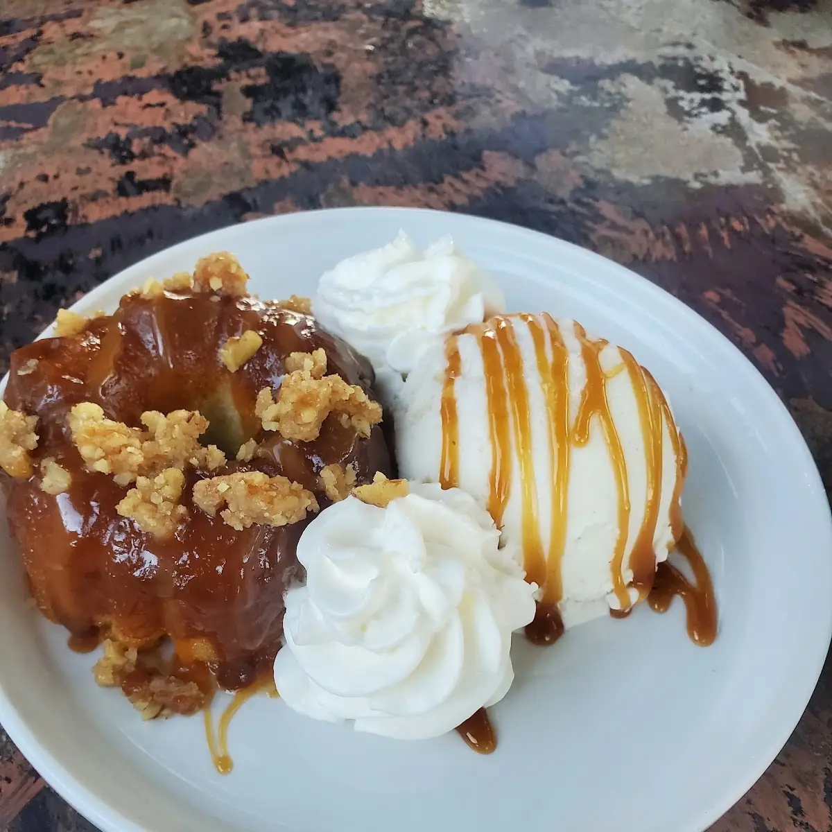 Brown Sugar Cake and Vanilla Bean Ice Cream
