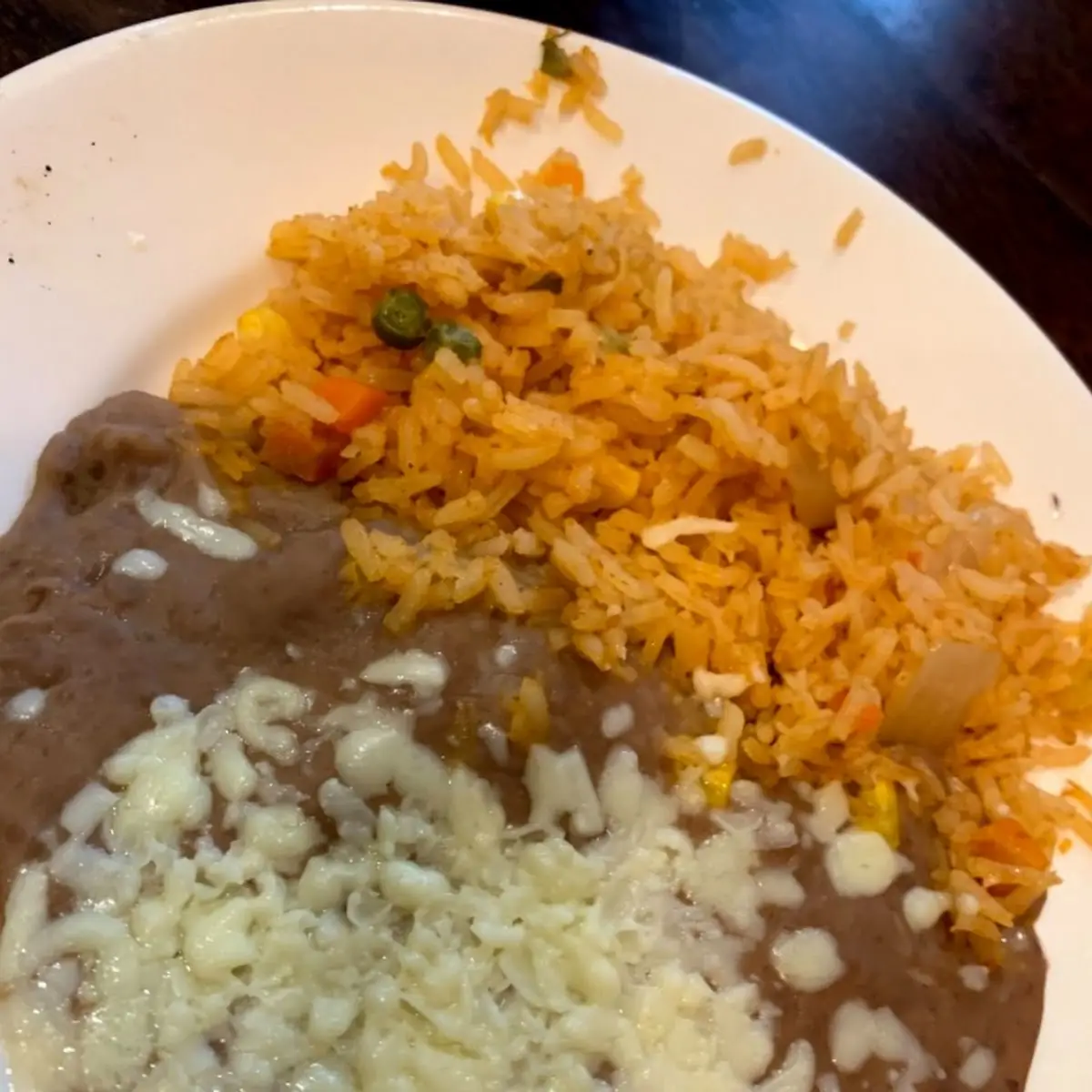 Side Rice and Refried Beans