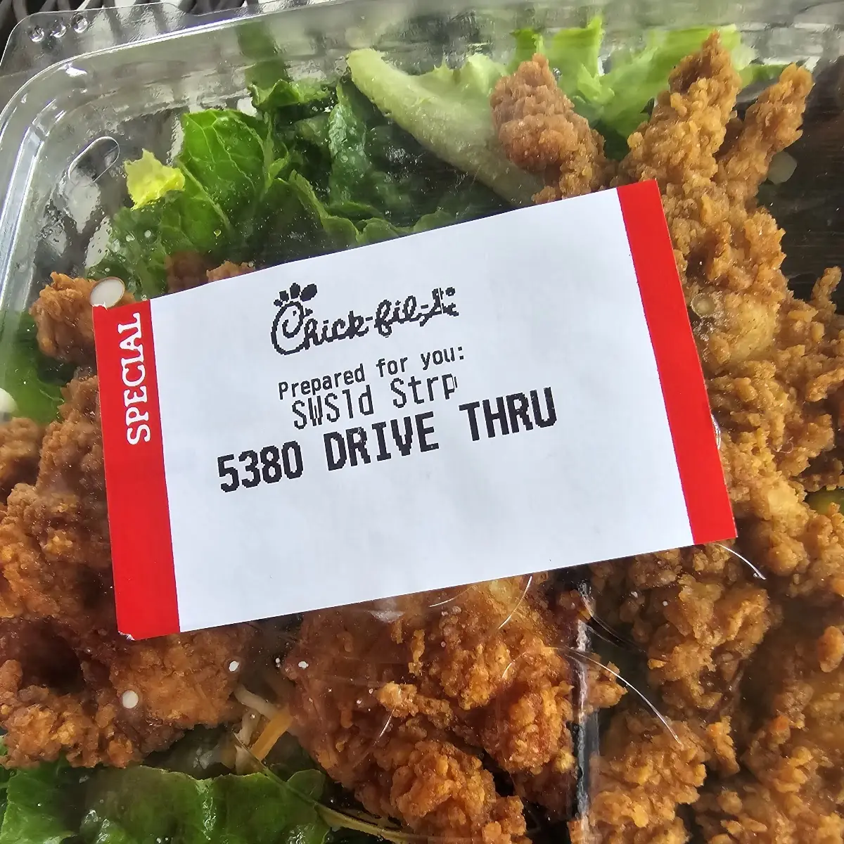 Southwest Fried Chicken Strip Salad
