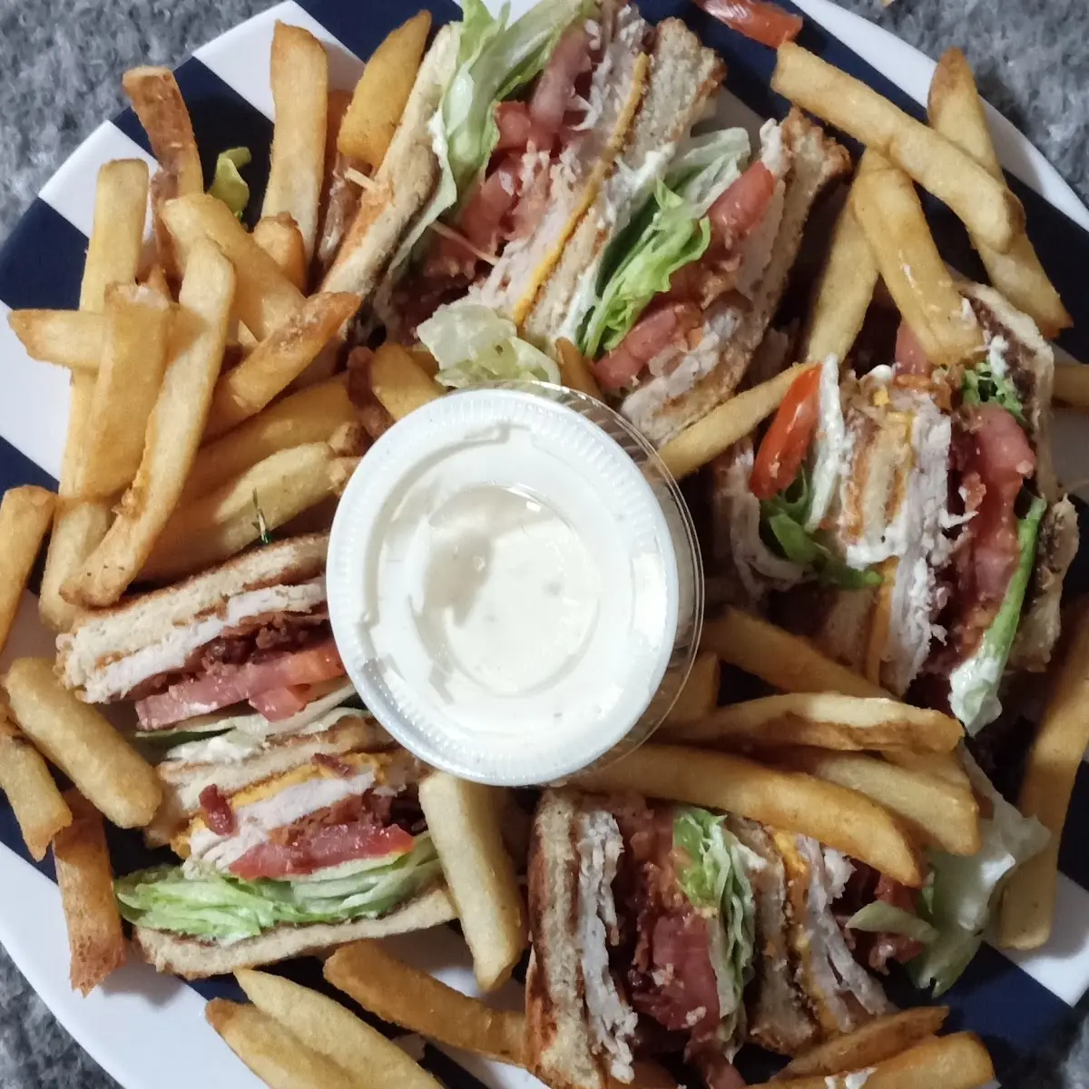 Bacon Turkey Club Sandwich