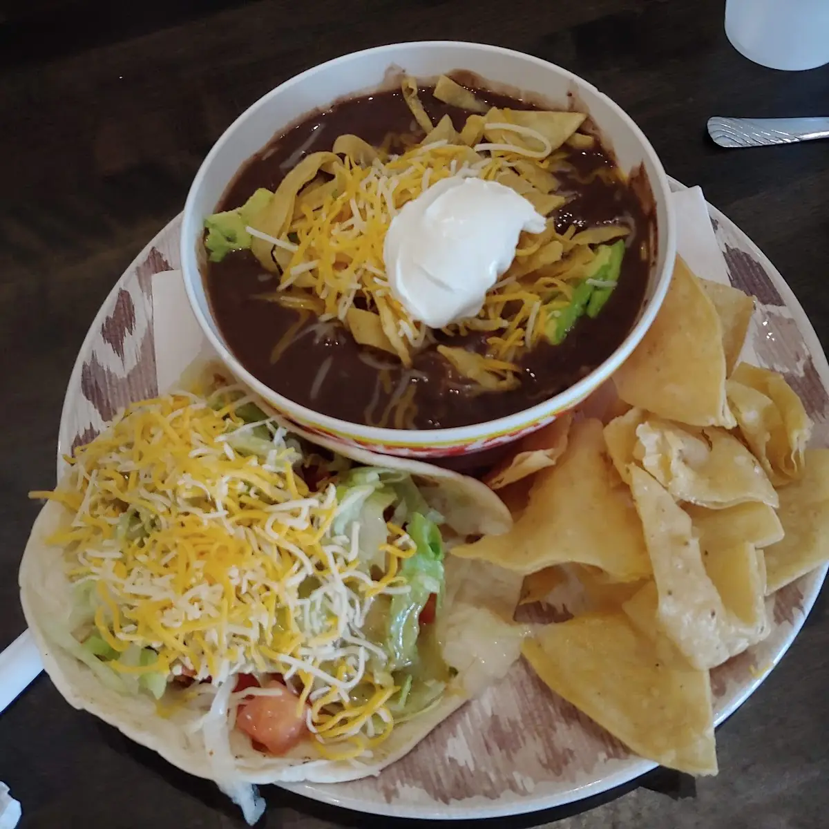 Chicken Taco and Black Bean Soup Combo