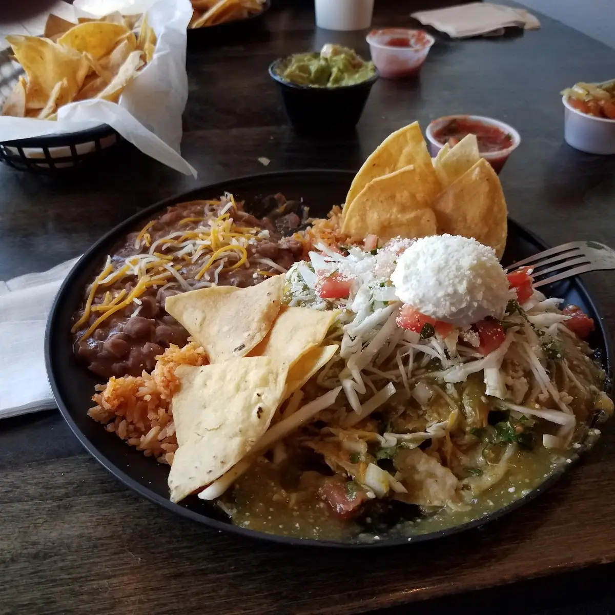 Stacked Shrimp Enchilada Plate