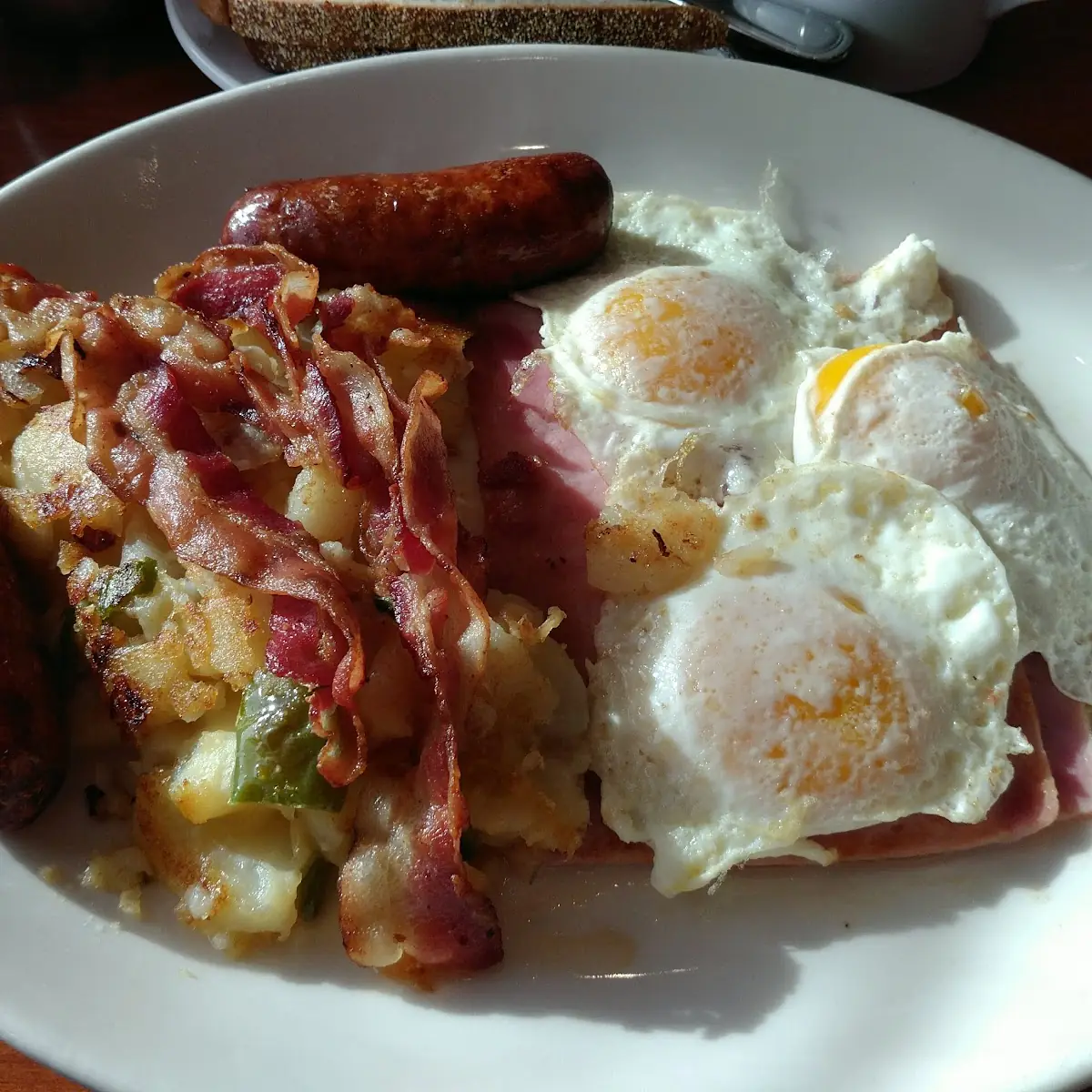 Two Eggs with Ham Bacon or Sausage