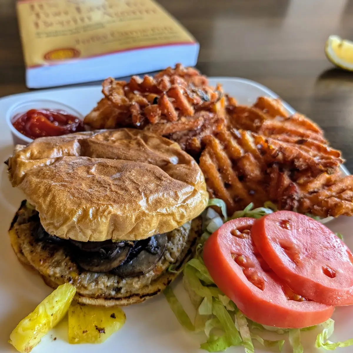Veggie Burger and Fries