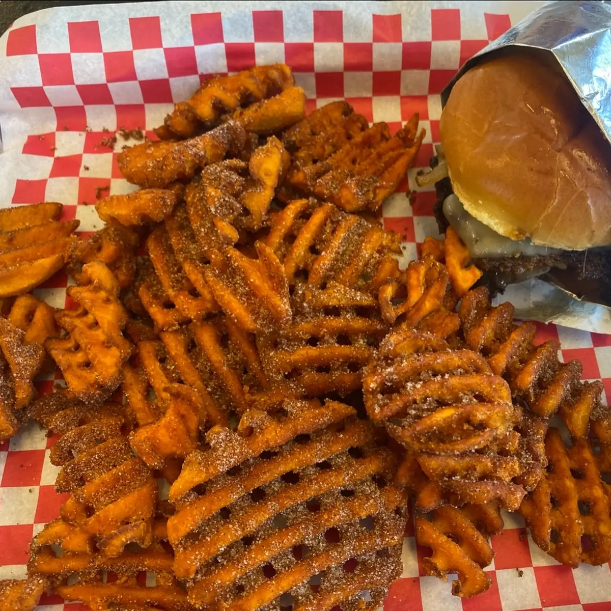 Truffle Burger & Sweet Potato