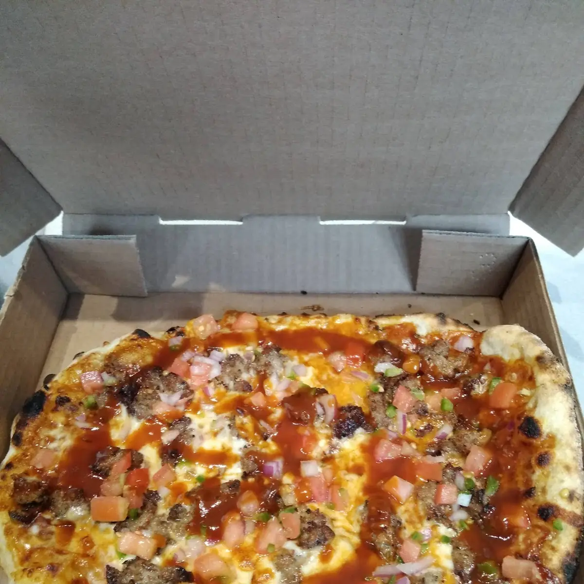 BBQ Pulled Pork Pizza I Subbed Beef