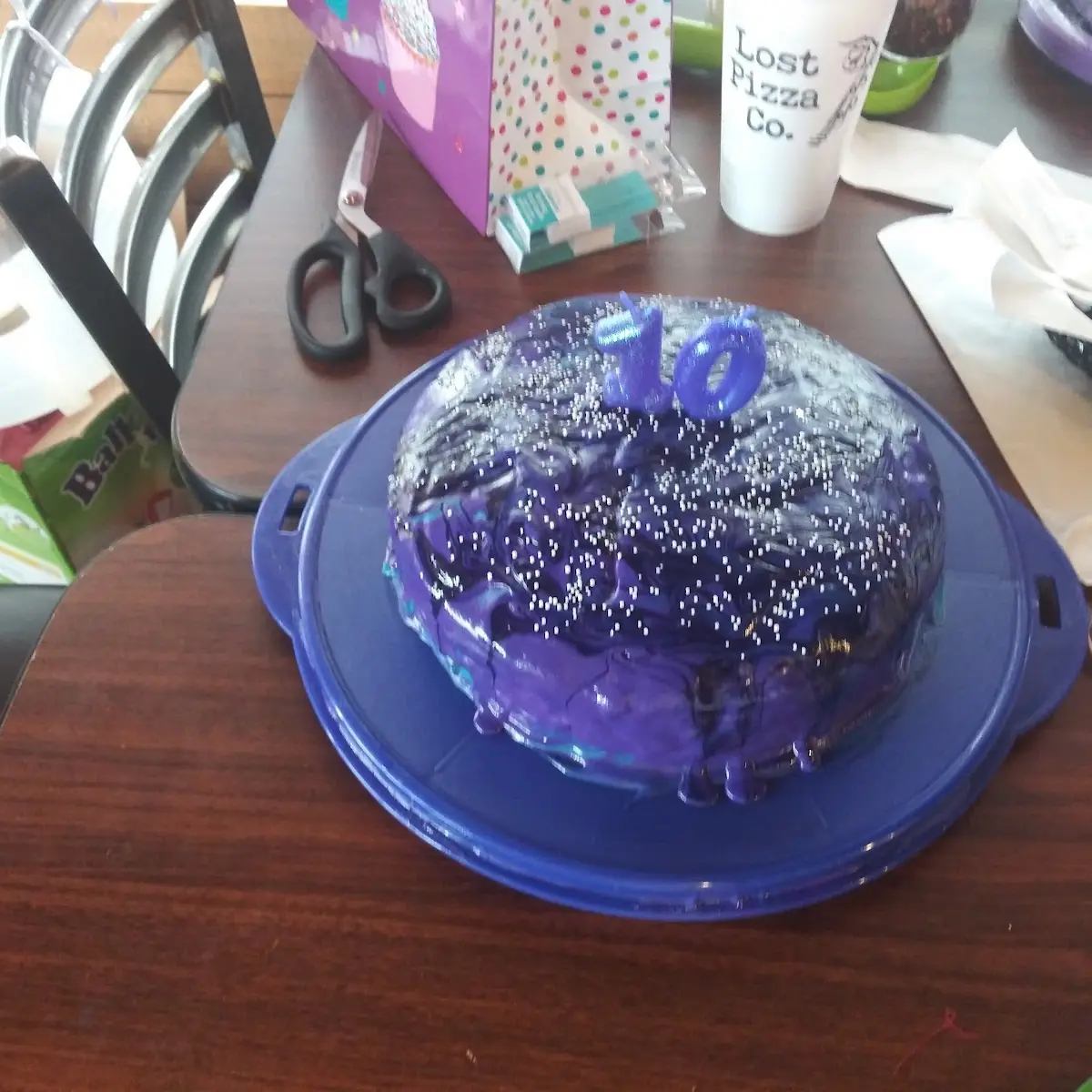 Blue World Birthday Cake