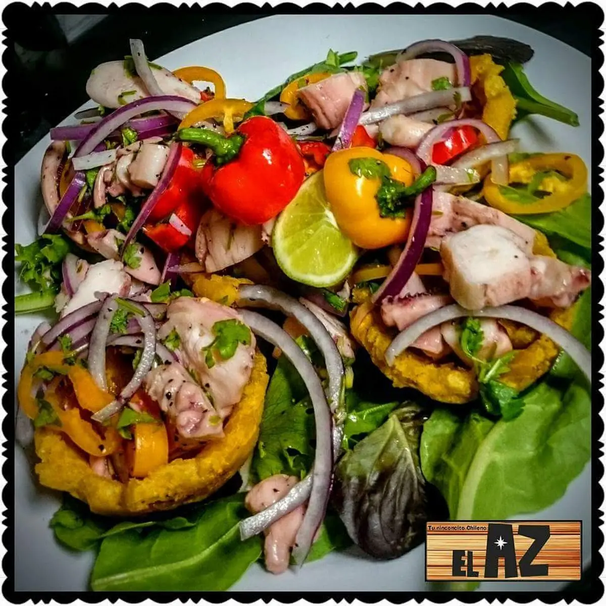 Tostones Rellenos De Pulpo