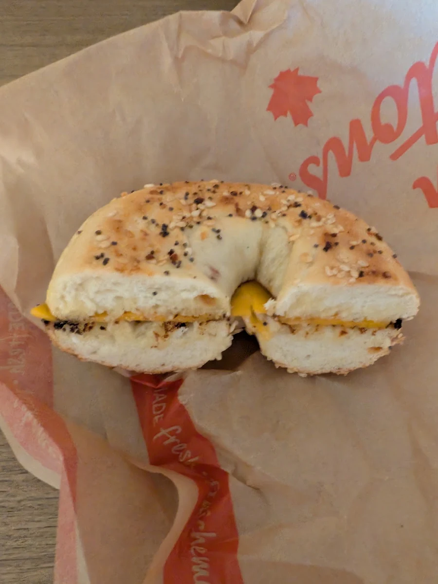 Bagel with Cheddar Cheese