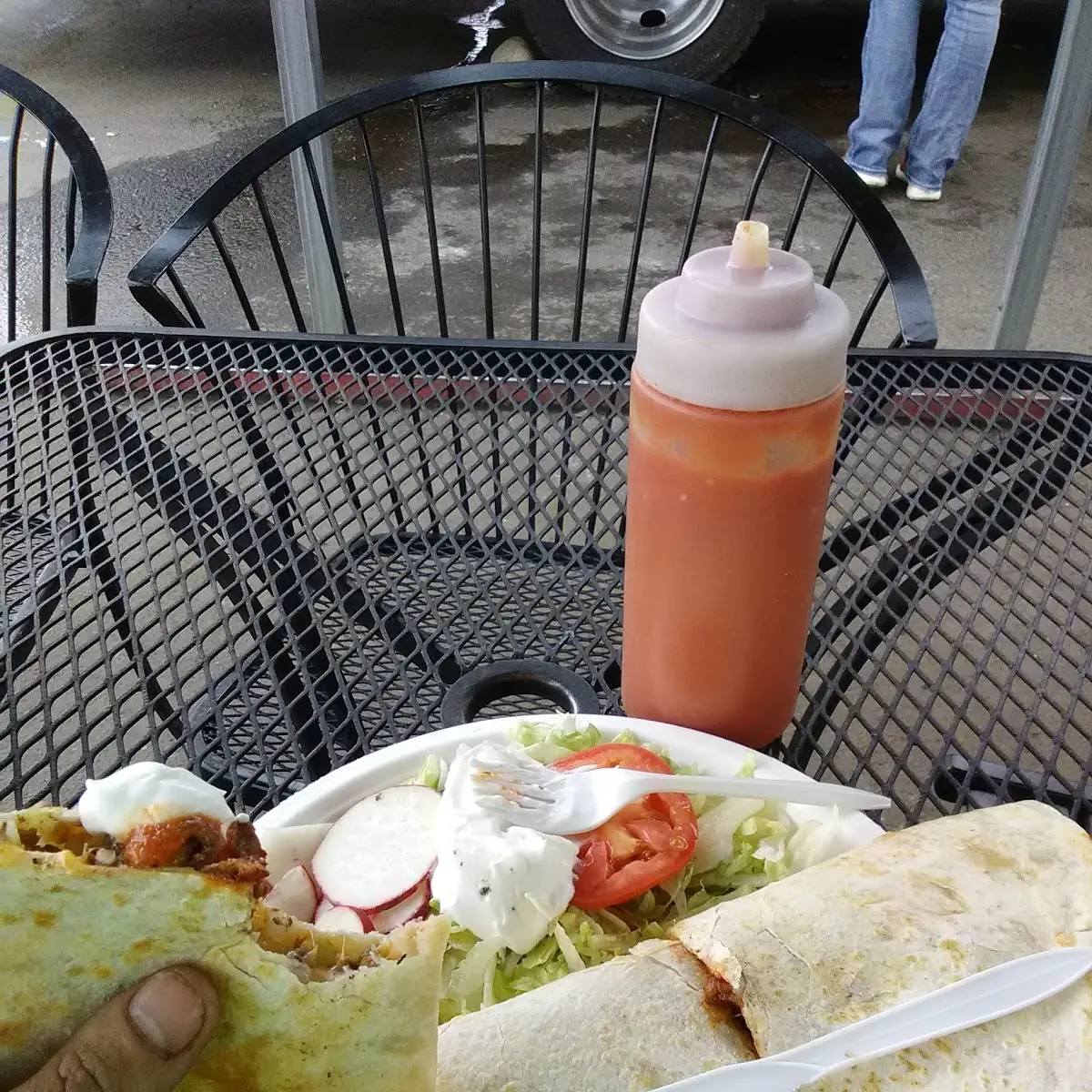 Steak and Spicy Pork Quesadilla