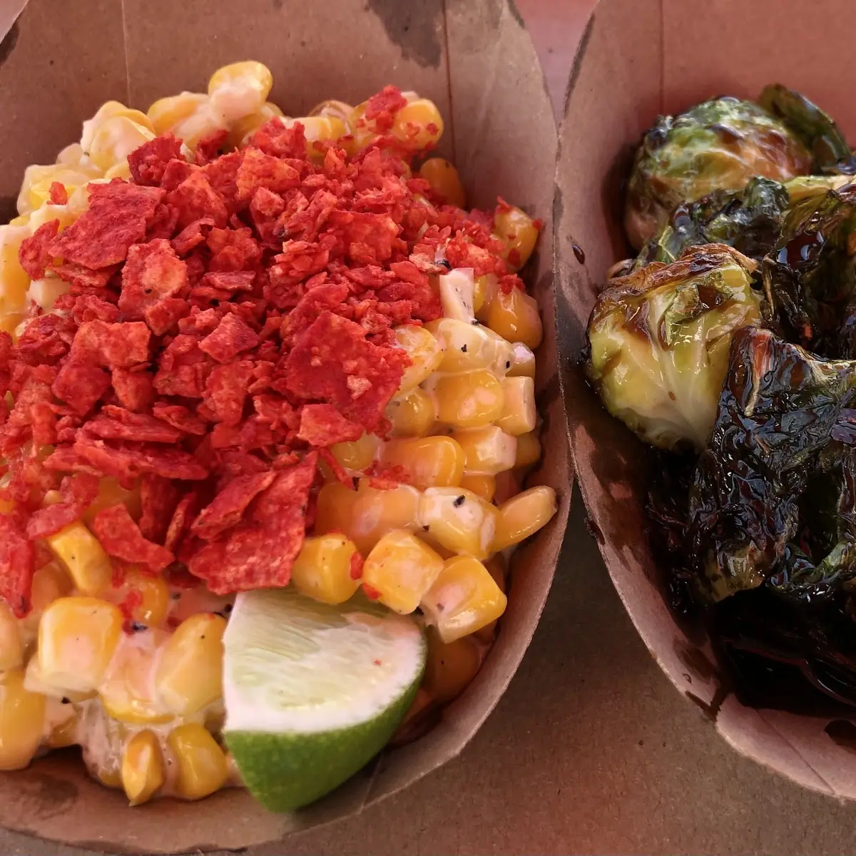 Corn and Brussel Sprouts