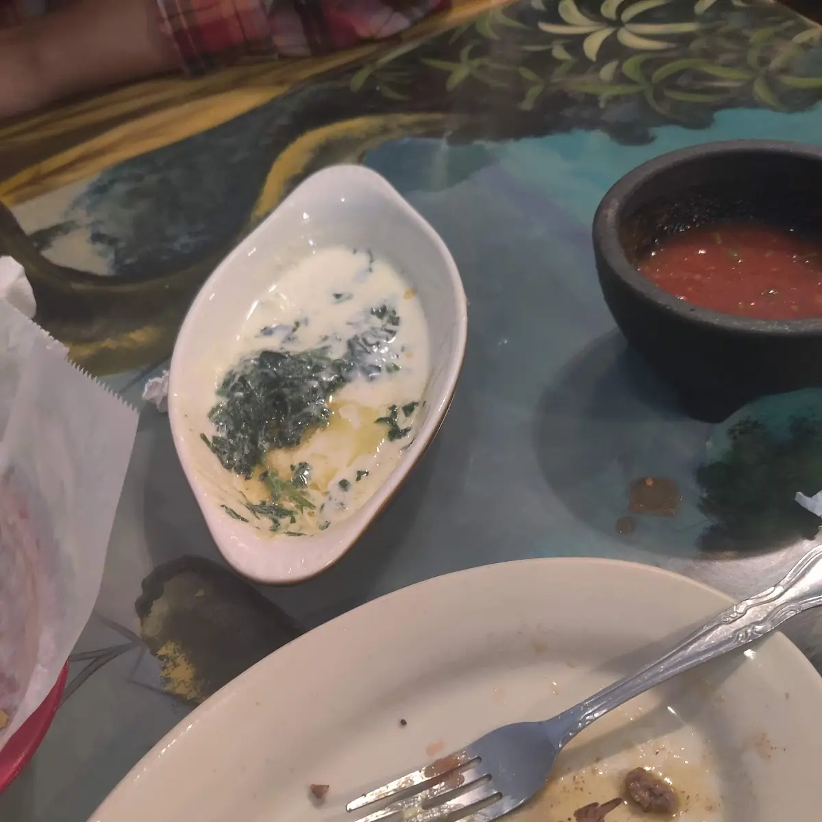 House Quesadilla and Spinach Dip