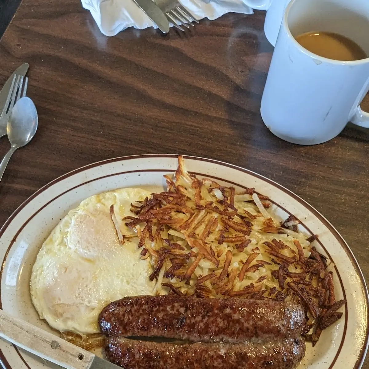 Eggs over Medium with Italian Sausage