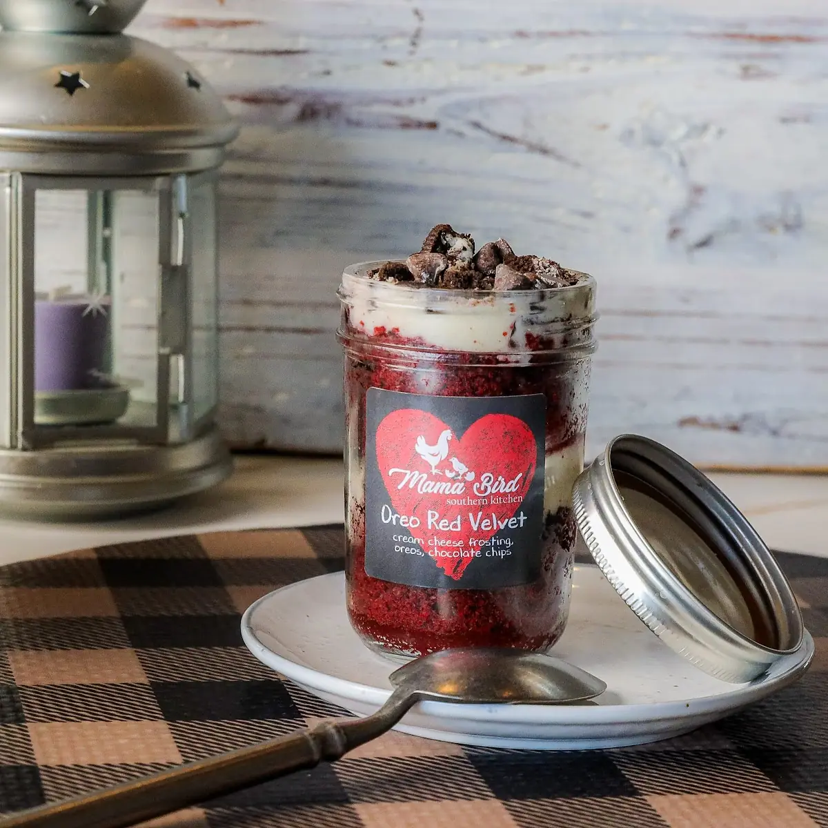 Oreo Red Velvet Cake Jar