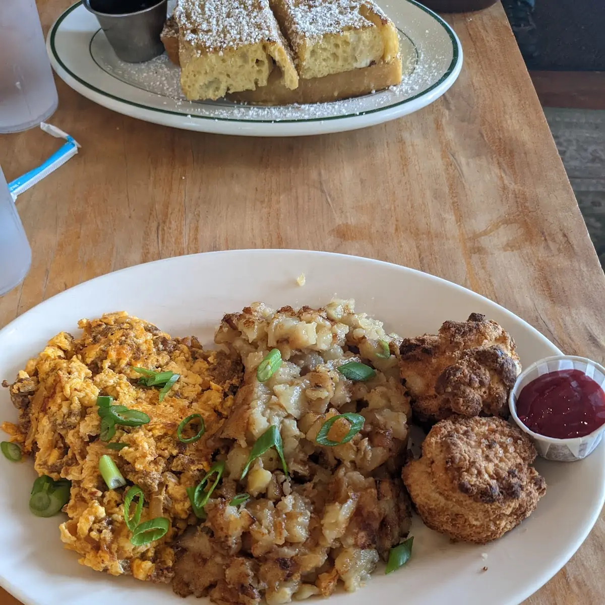 Buttermilk Biscuits with Chorizo Gravy Scrambled Eggs