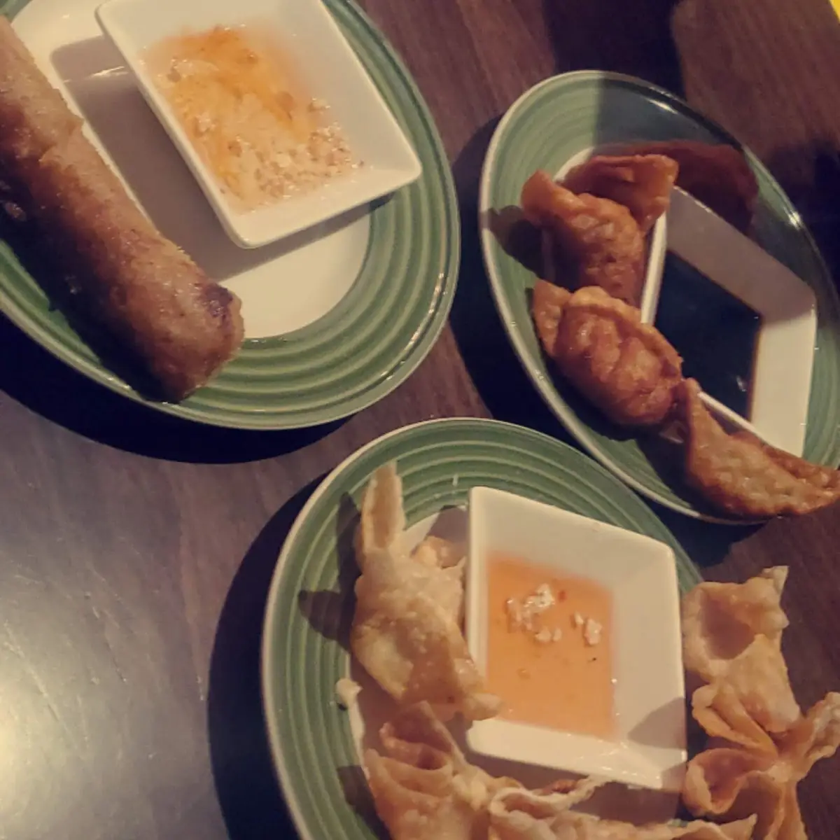 Egg Rolls Potstickers and Cream Cheese Wontons