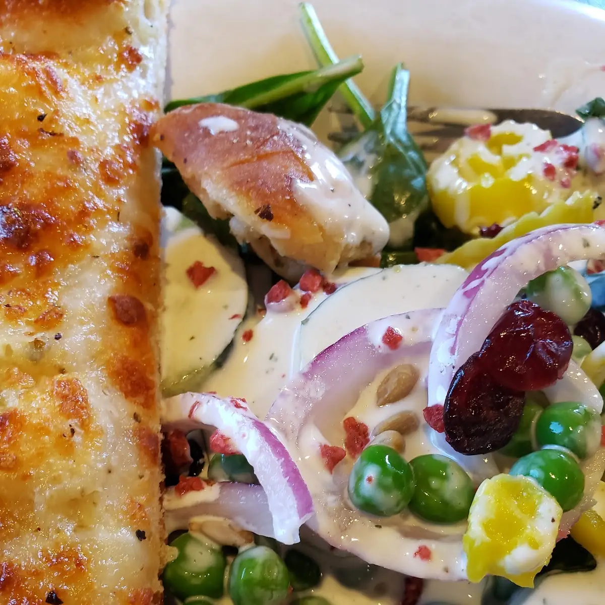 Salad and Cheese Bread