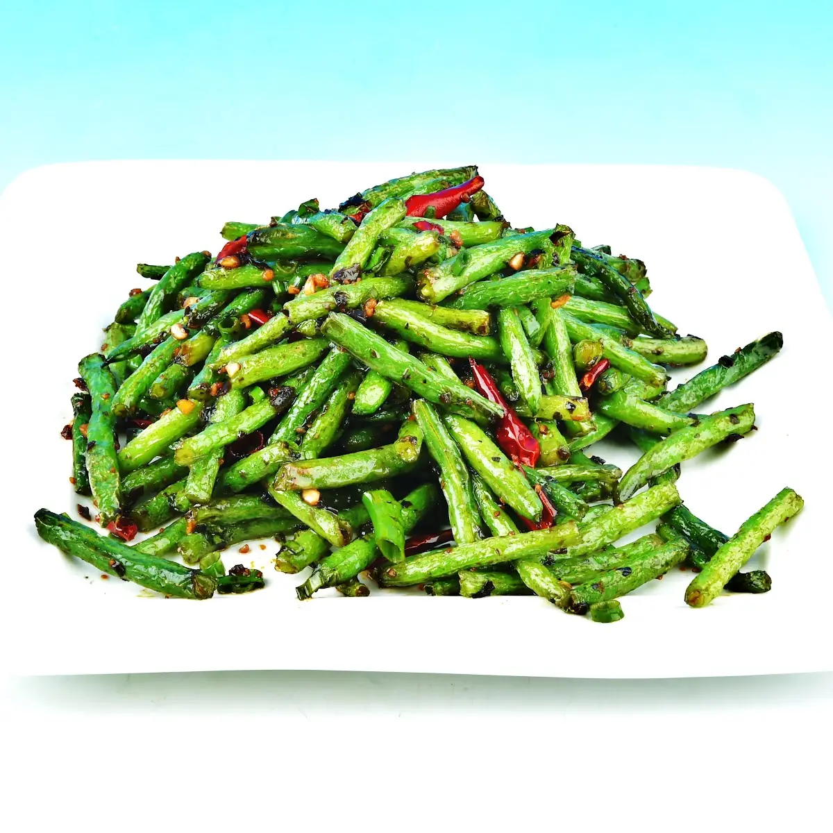 Fry Green Beans with Crispy Carp