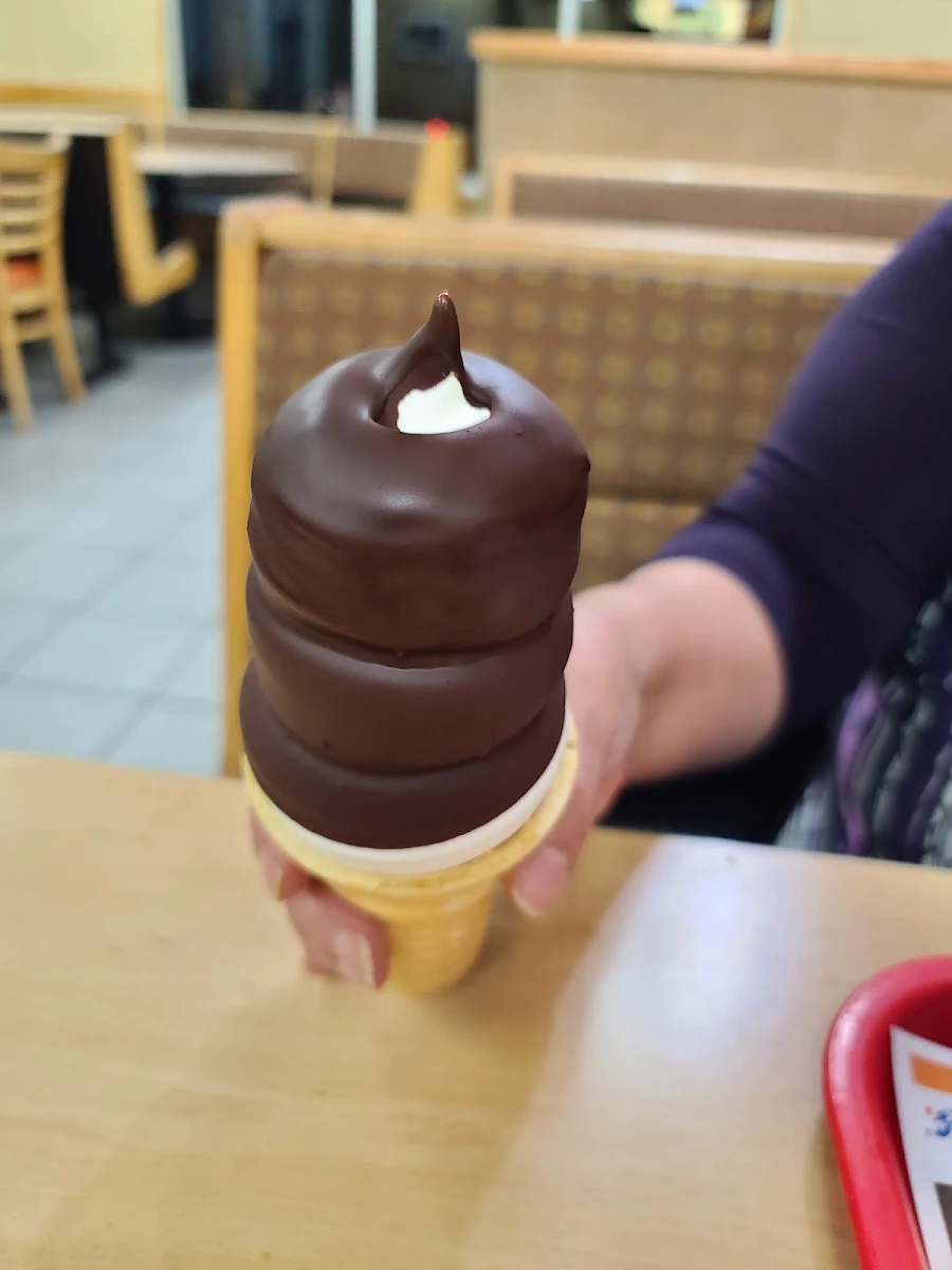 Soft Serve Chocolate Dipped Ice Cream Cone