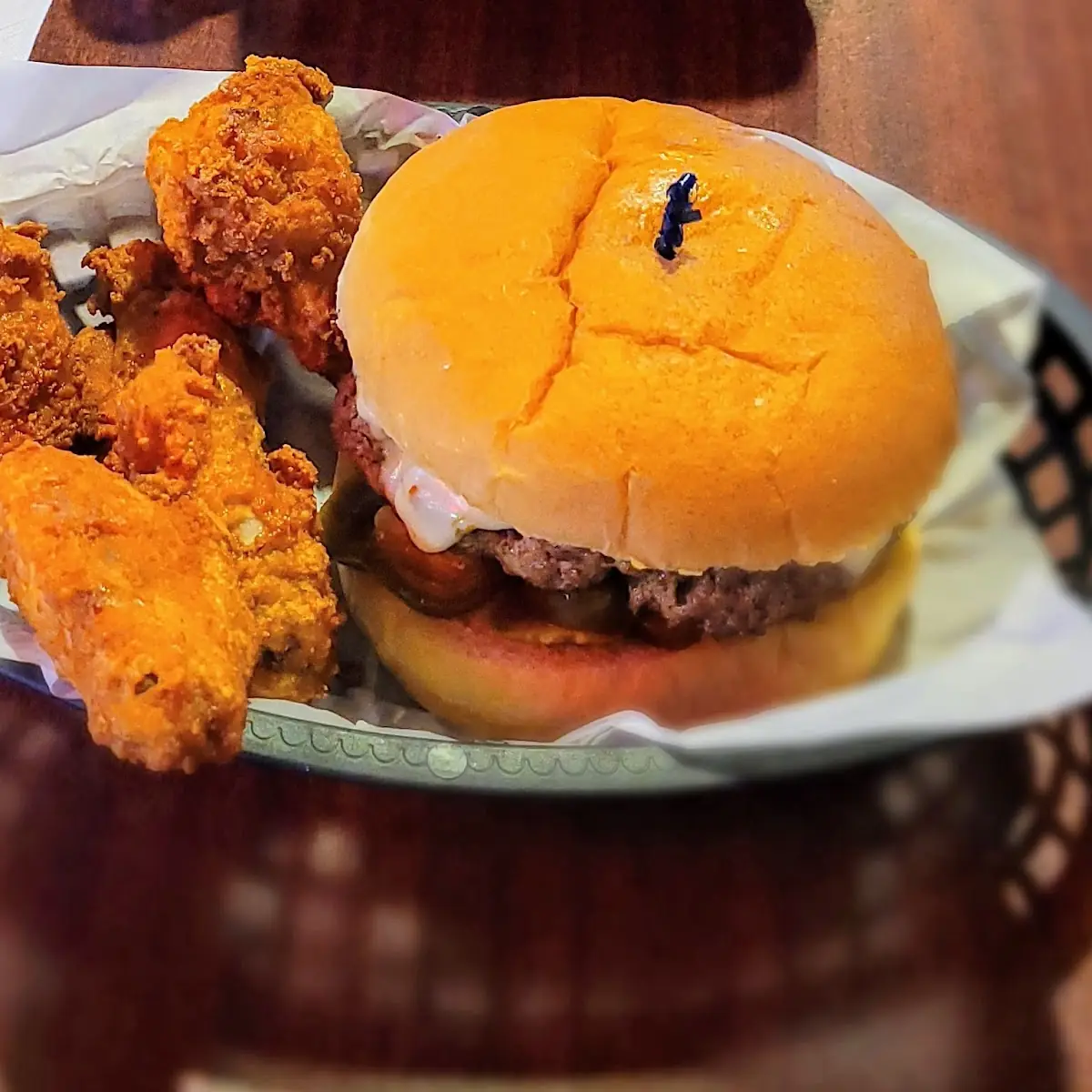 Cheeseburger Deluxe and Wings
