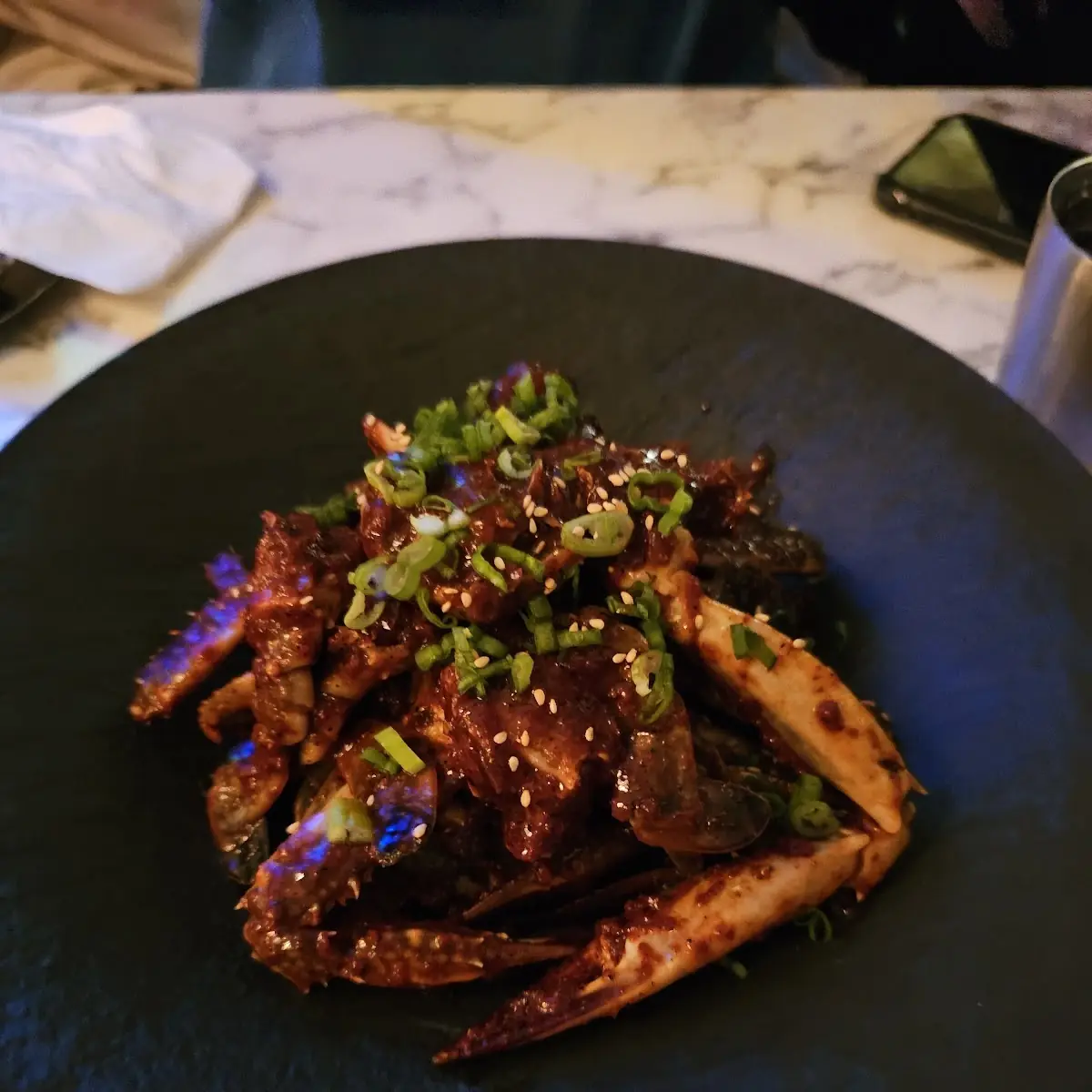 Raw Soy Marinated Crab, Comma