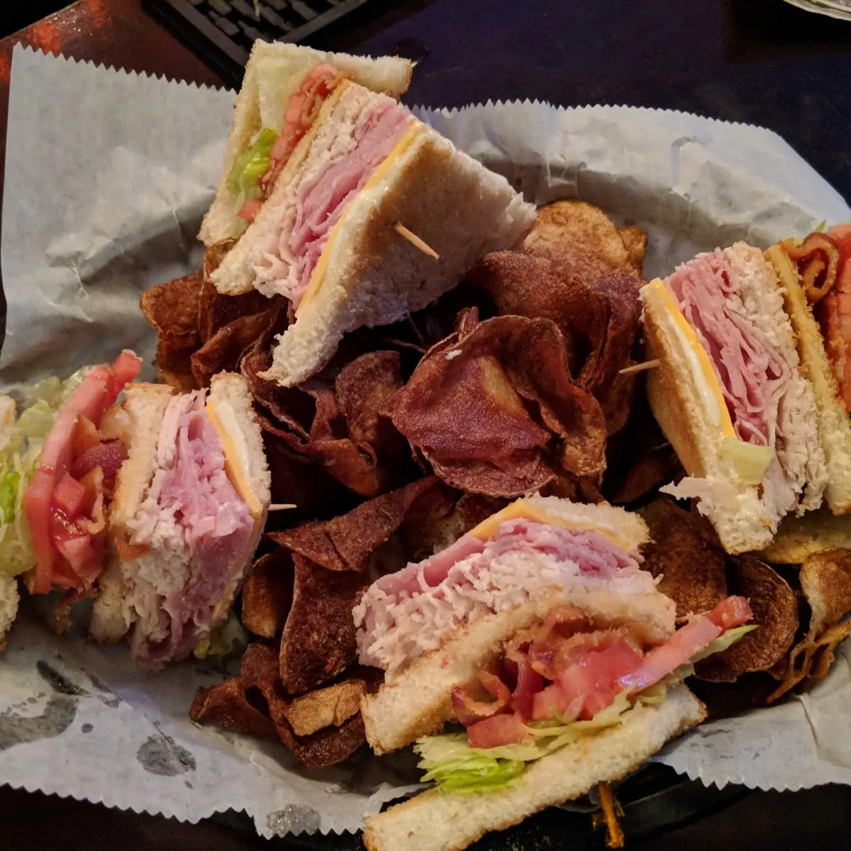 Club Sandwich and Chips