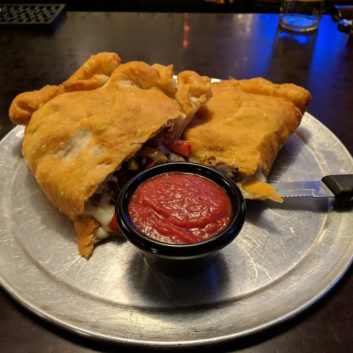 Deep Fried Cheese Steak Stromboli