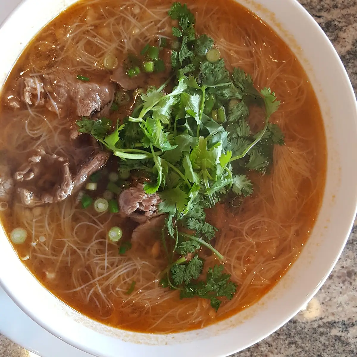 Beef and Rice Noodle Soup