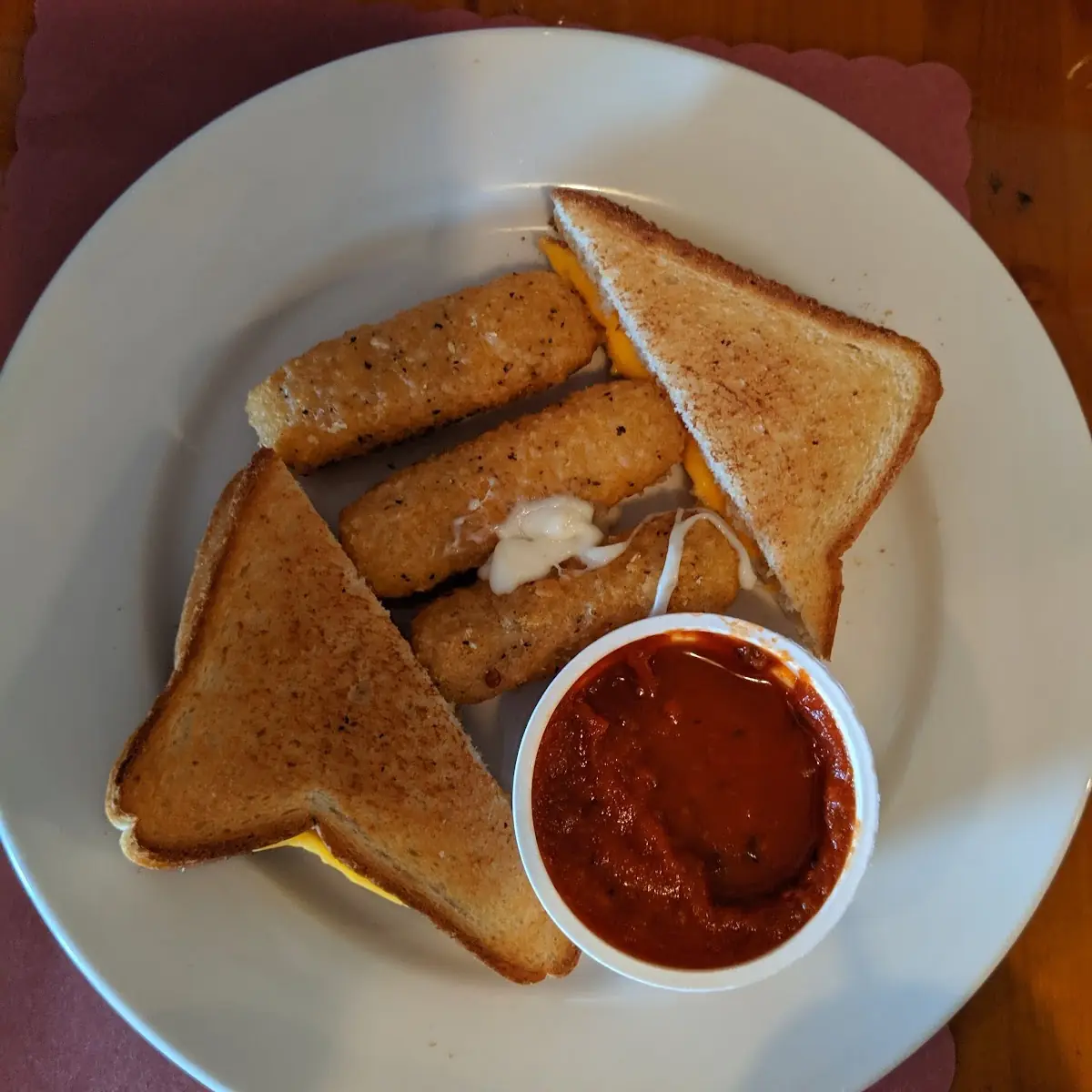 Grilled Cheese and Cheese Sticks