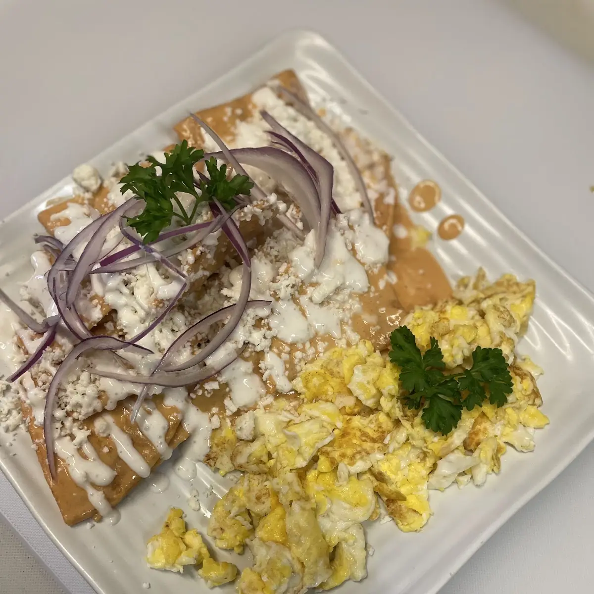 Chipotle Chilaquiles & Scrambled Eggs