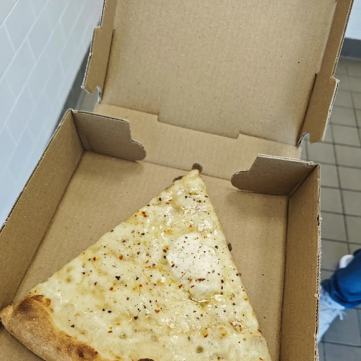 White Pizza Slice