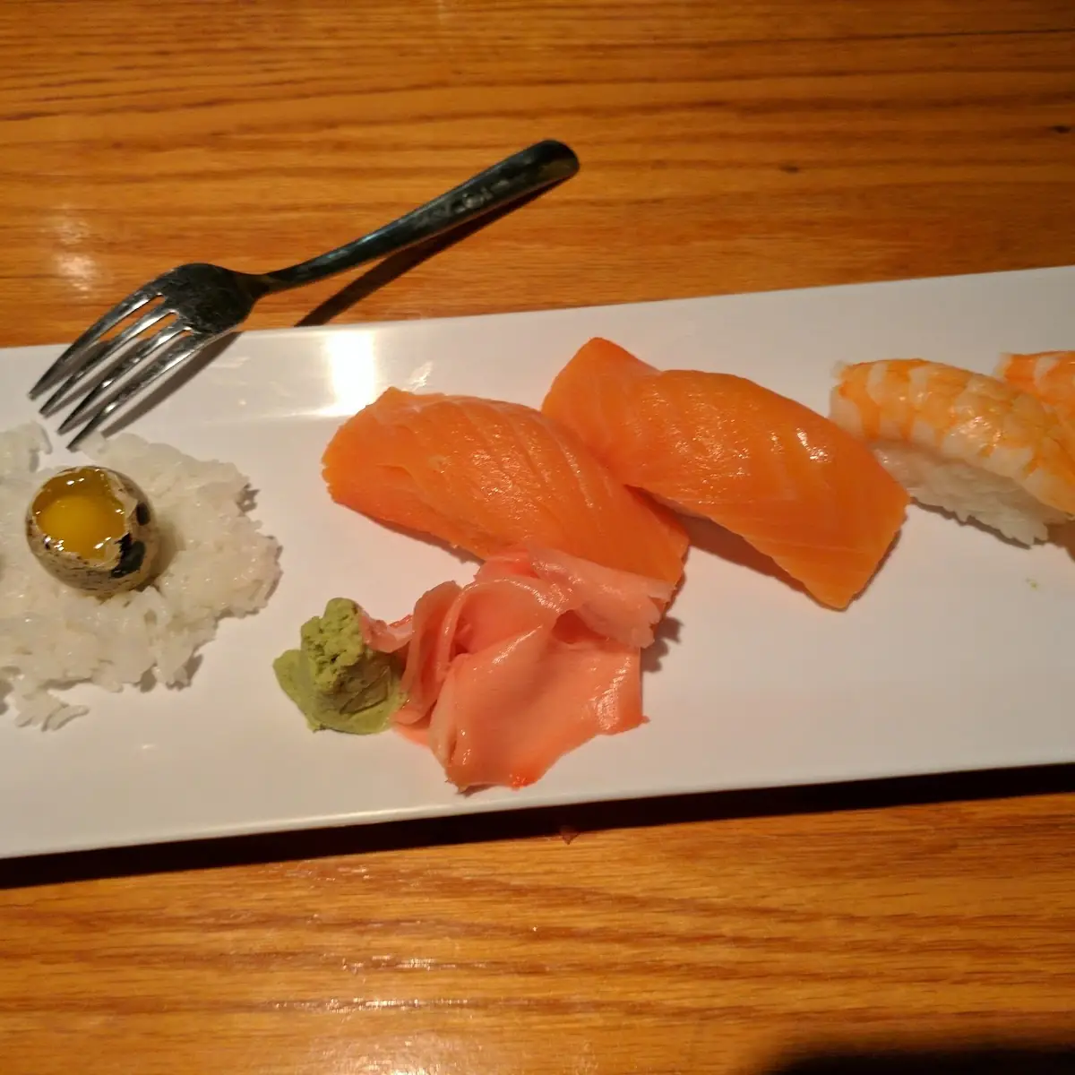 Salmon Nigiri and Spicy Tuna Roll