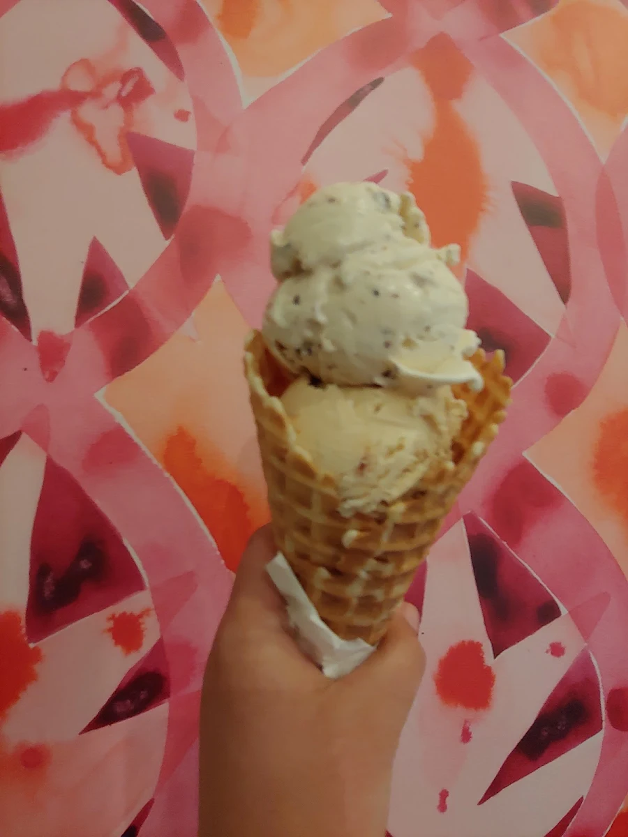 Cookie Dough Ice Cream with Waffle Cone