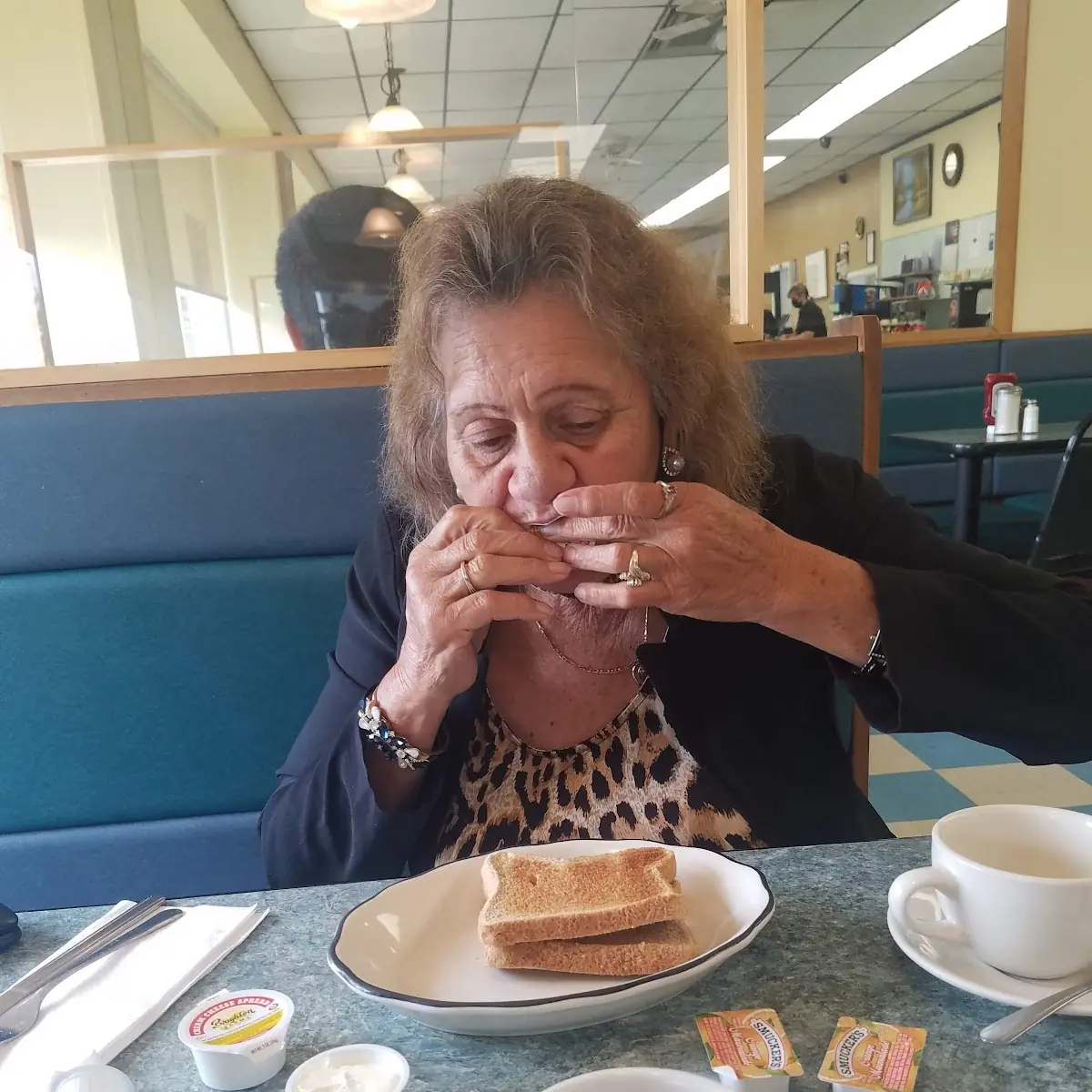 Toast with Cream Cheese and Jelly