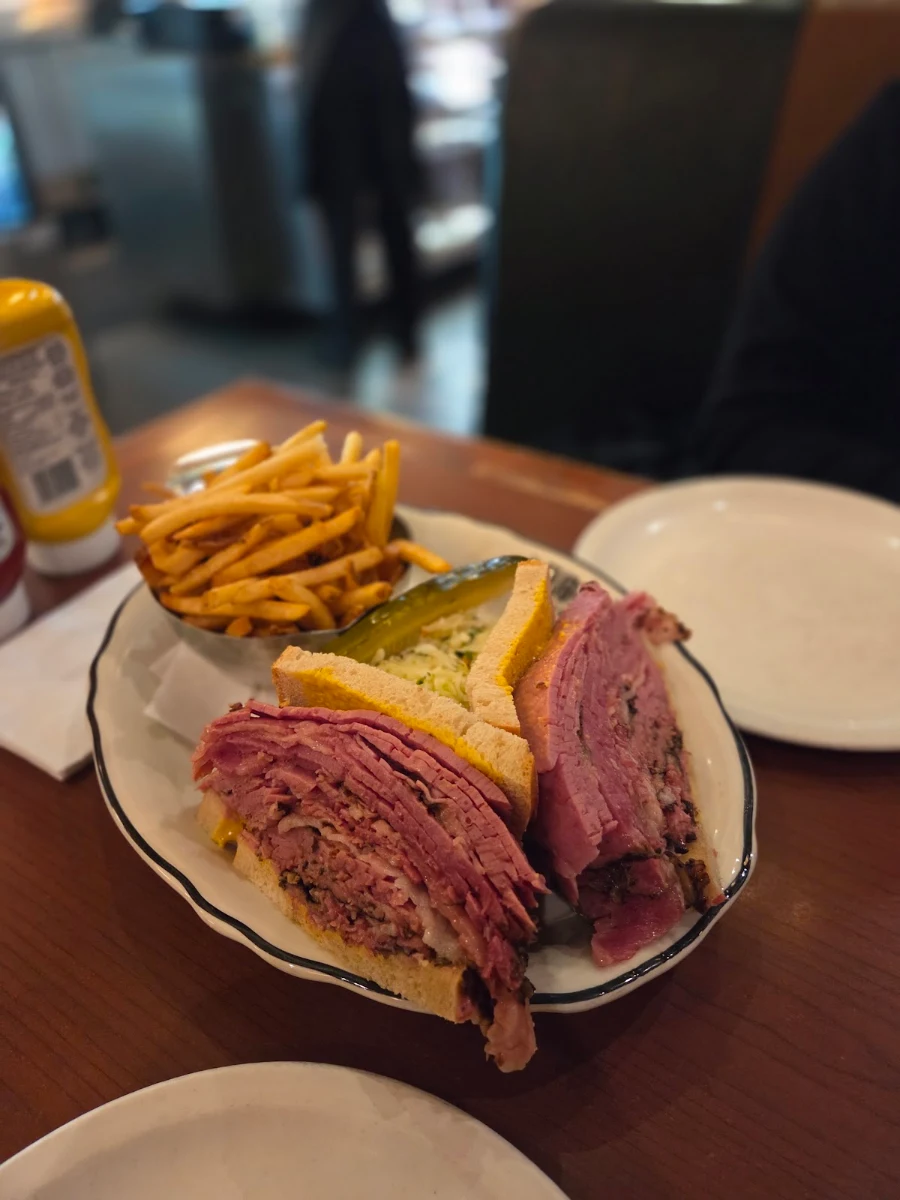Jumbo Smoked Meat Sandwich, Reuben's Restaurant Delicatessen