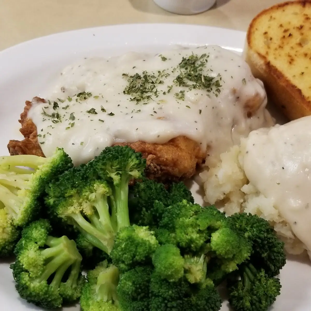 Chicken Fried Chicken with Mash & Broccoli