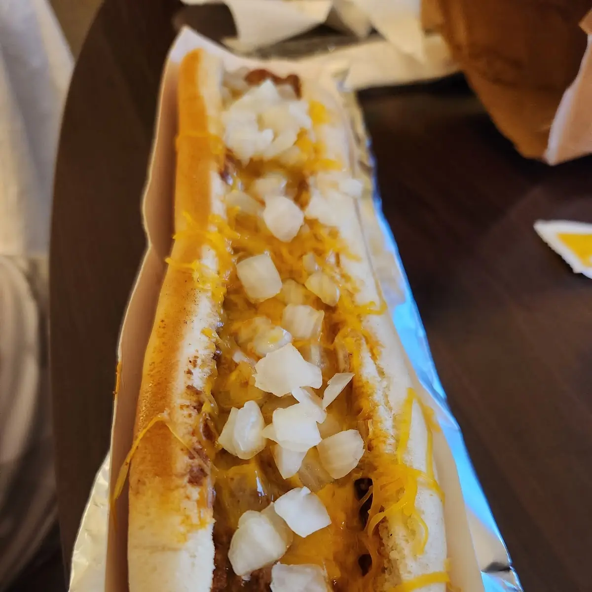 Chili Dog with Onions
