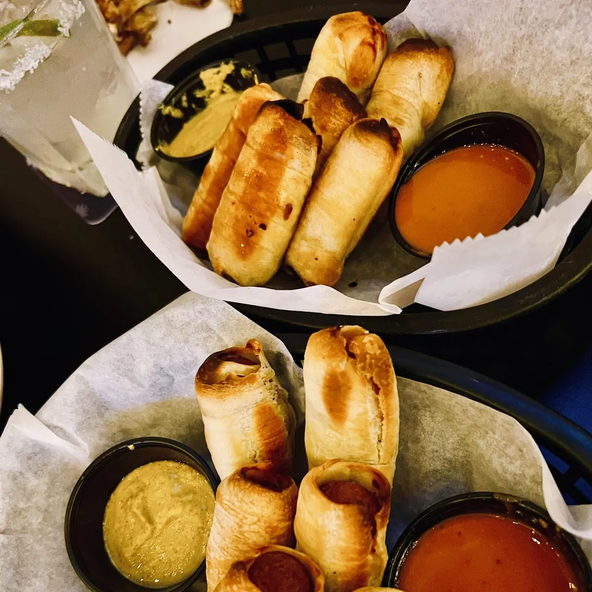Mini Hot Dogs with Riko Sauce & Mustard