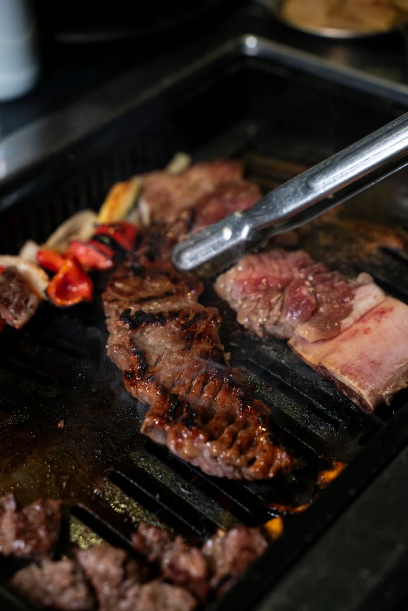 Korean Style Marinated Beef Short Rib, Two Horns Korean BBQ House