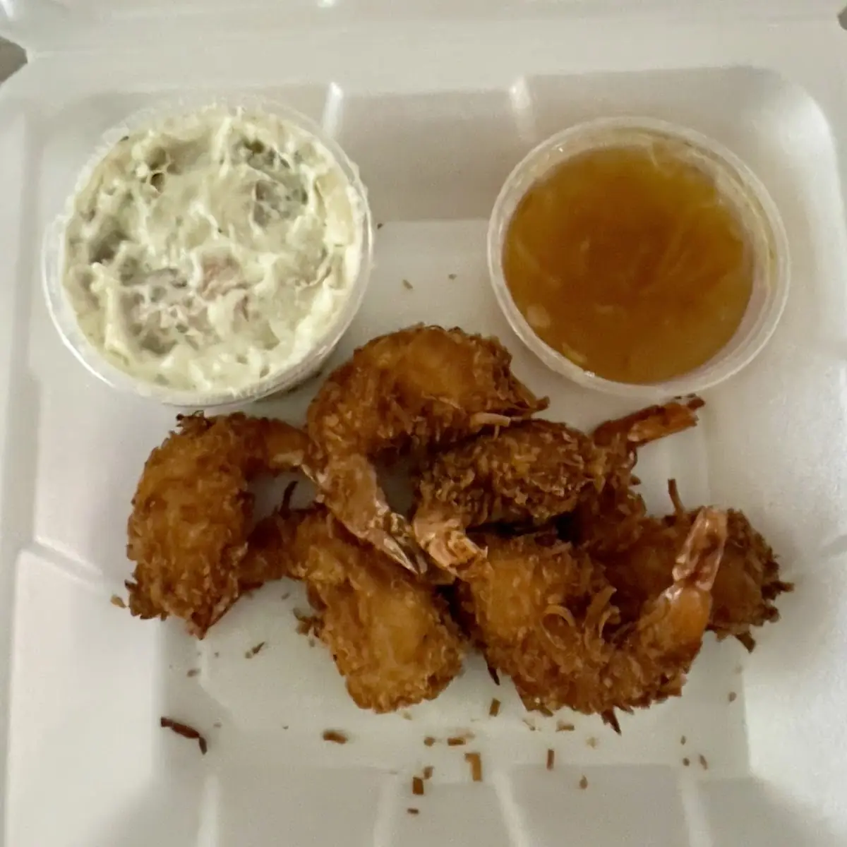 Coconut Shrimp and Potato Salad